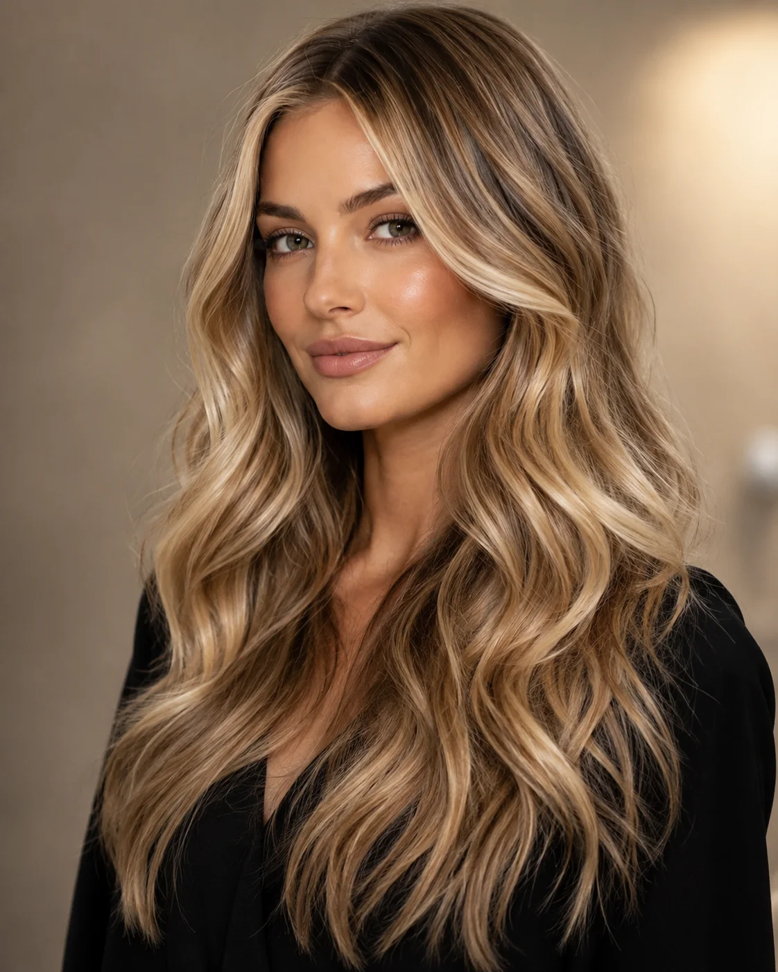 Soft blonde waves with polished salon finish